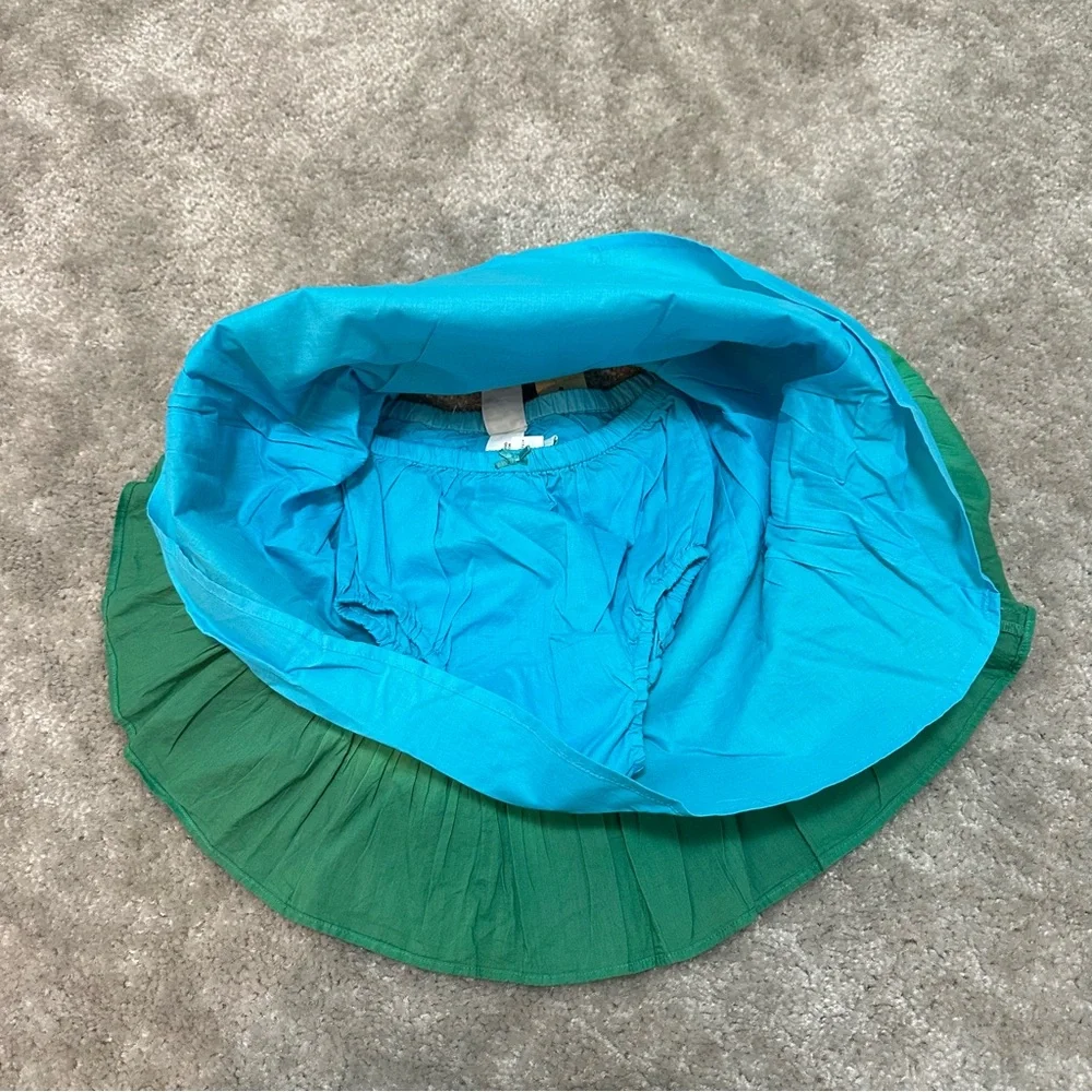 NEW Vintage Y2K Baby Gap Gradient Blue to Green Tiered Skirt Hand Dyed Bohemian